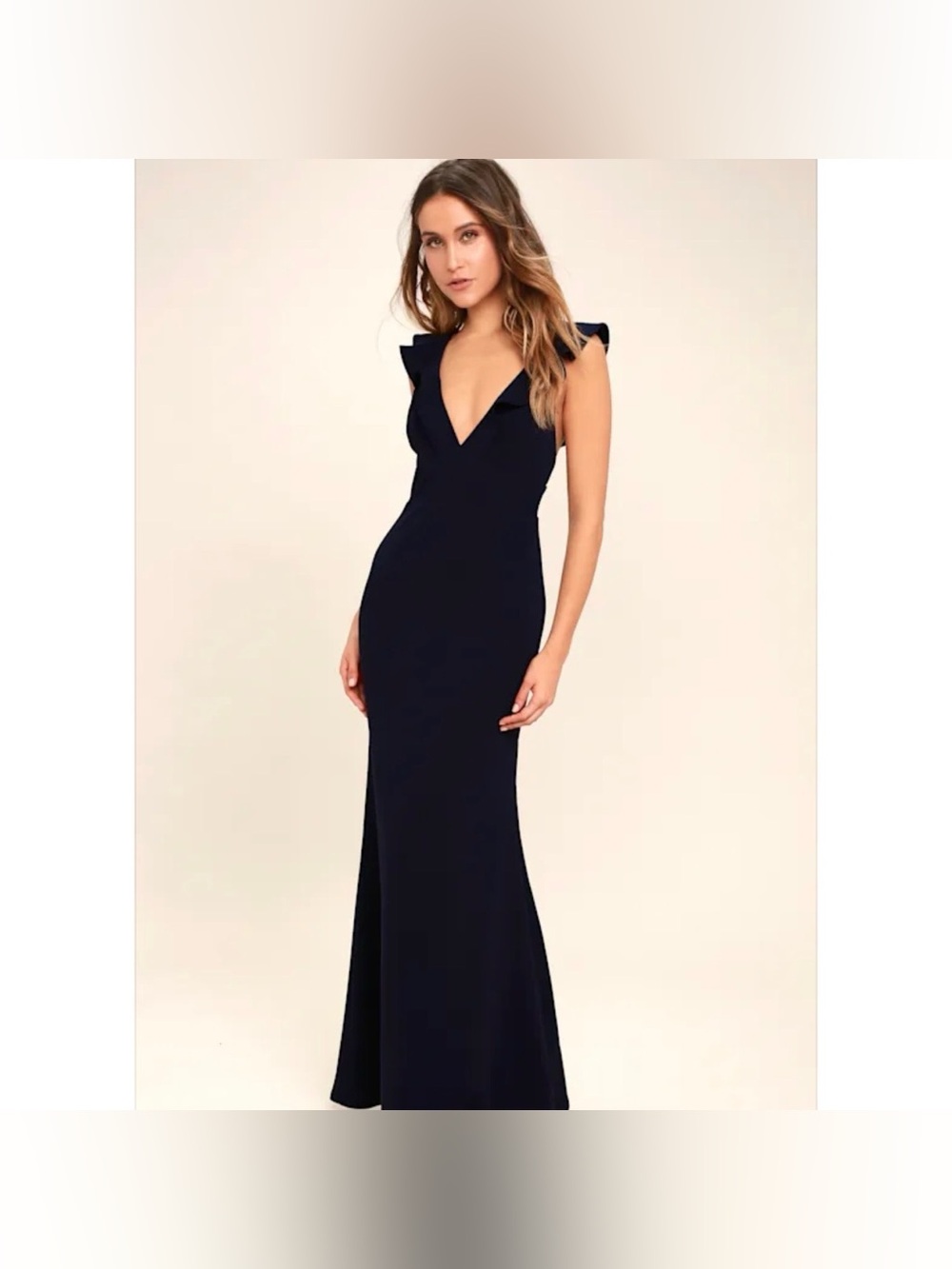 Lulu’s Perfect Opportunity Navy Blue Maxi Dress